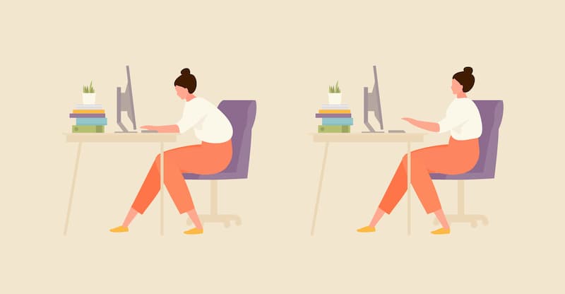 laptop posture examples