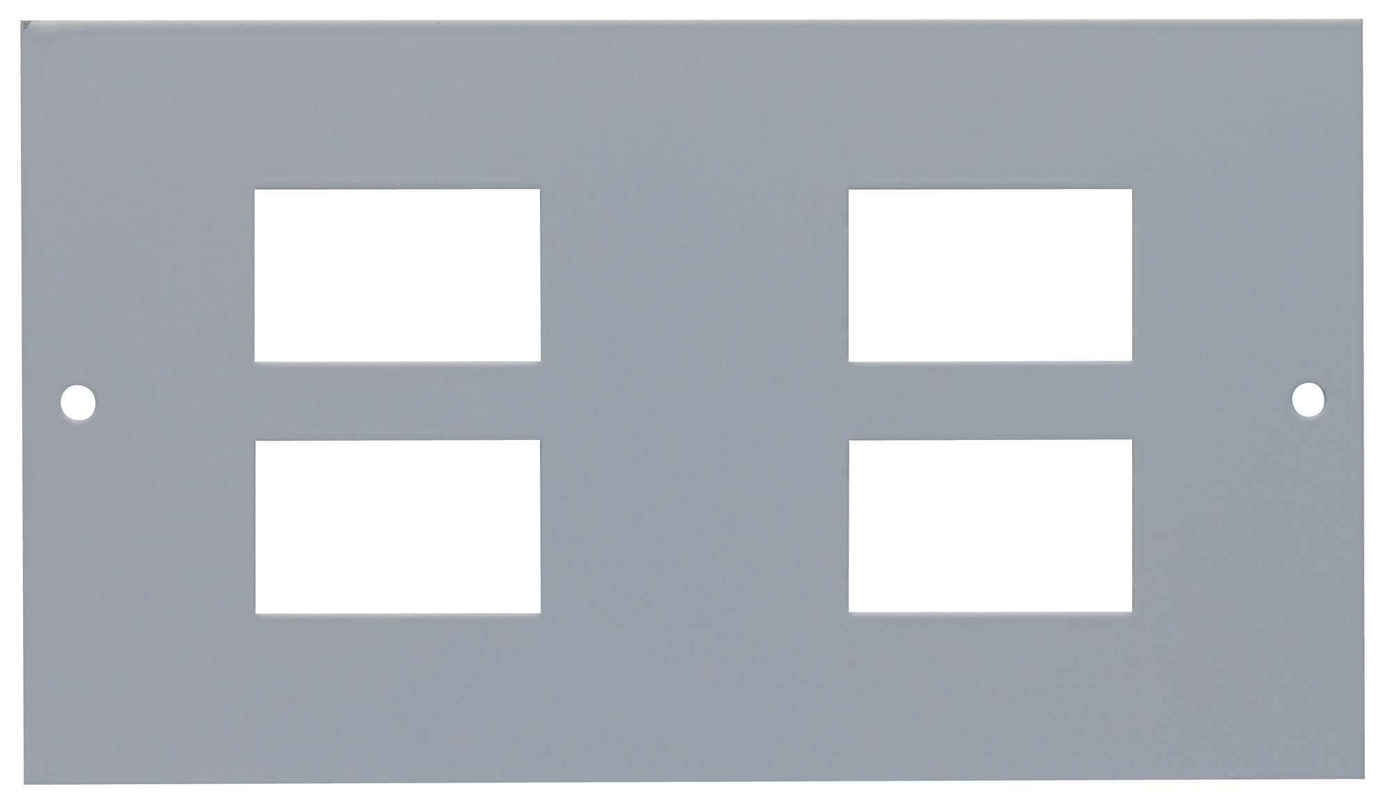 Plate Pierced to accept 4 x LJ6C/RJ45