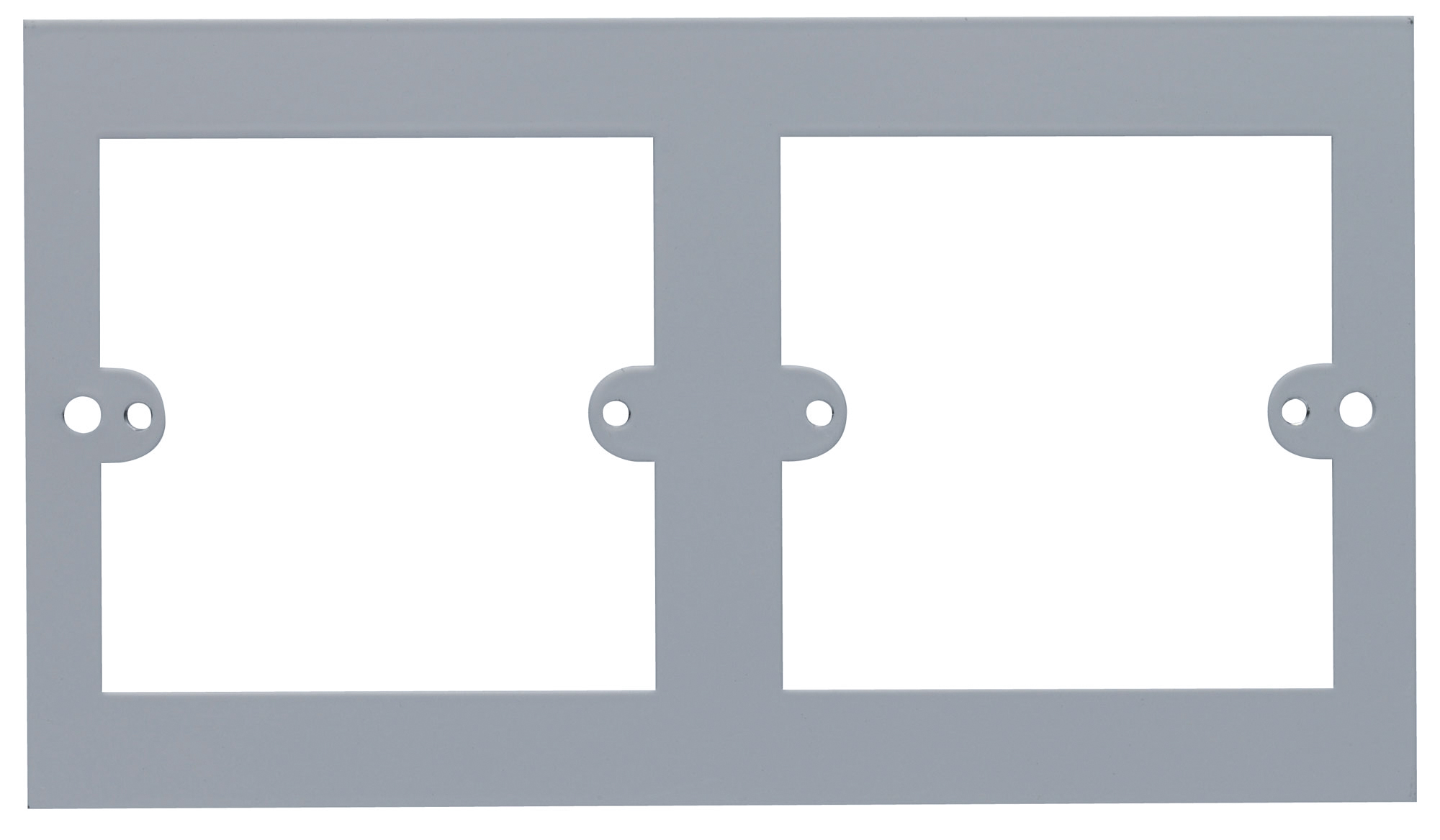 Plate to accept 2 x Standard 1 Gang Fittings
